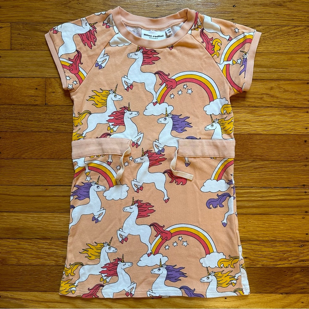 Mini Rodini Unicorn Dress Girls, 104-110, 3-5 Years